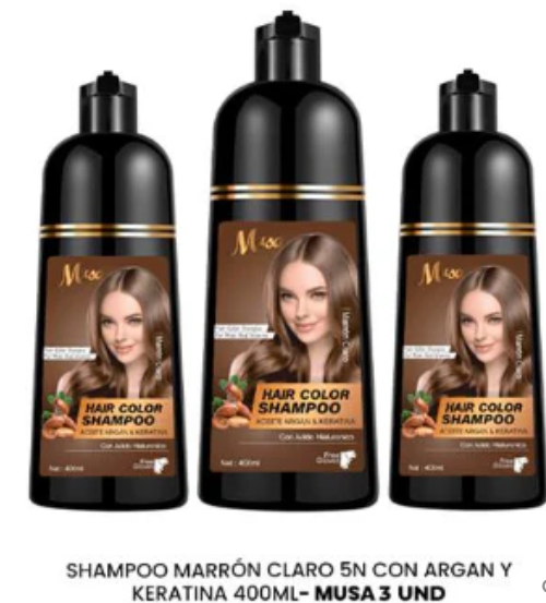 SHAMPOO NATURAL CUBRE CANAS (500 ML) Sin Amoniaco